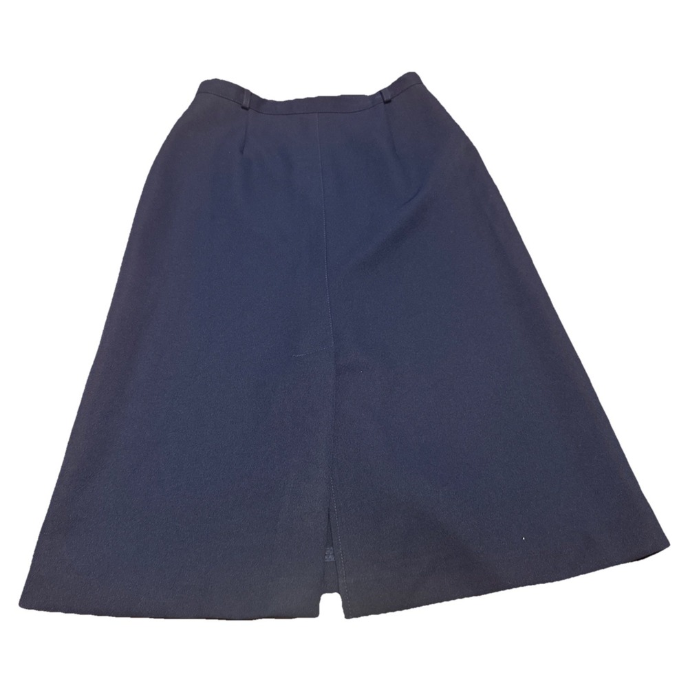 Vintage Panther Navy Blue Skirt Women's 11 Union Made USA ILGWU‎ Career Classic